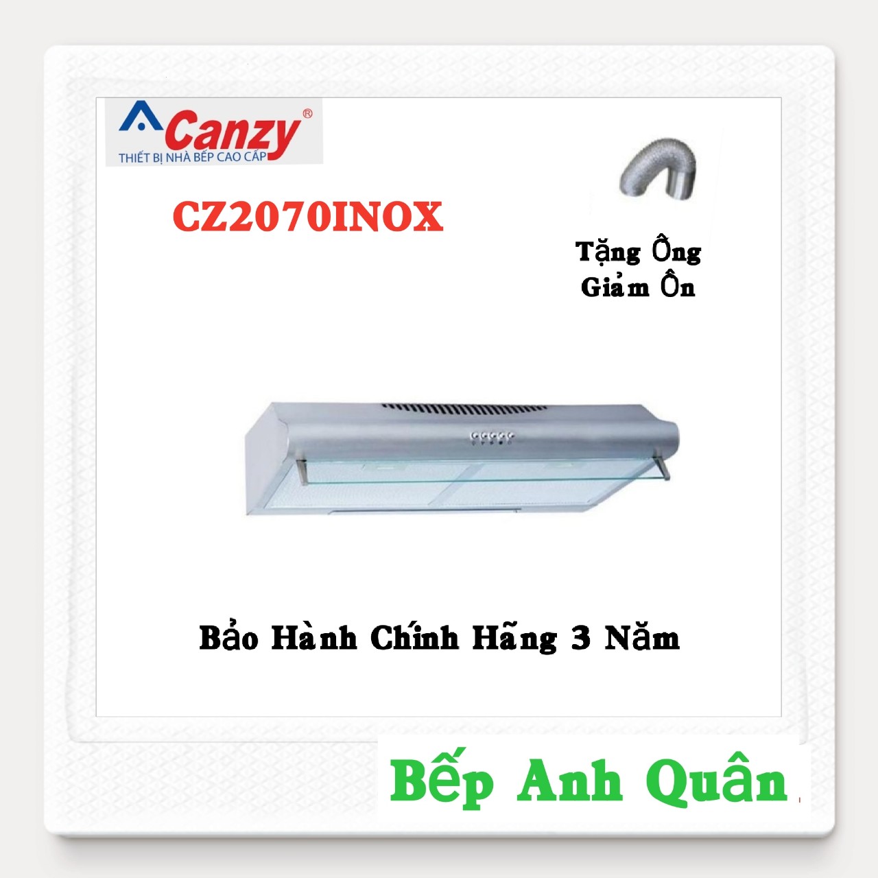 Máy Khử Mùi Cao Cấp INOX Canzy CZ2070I