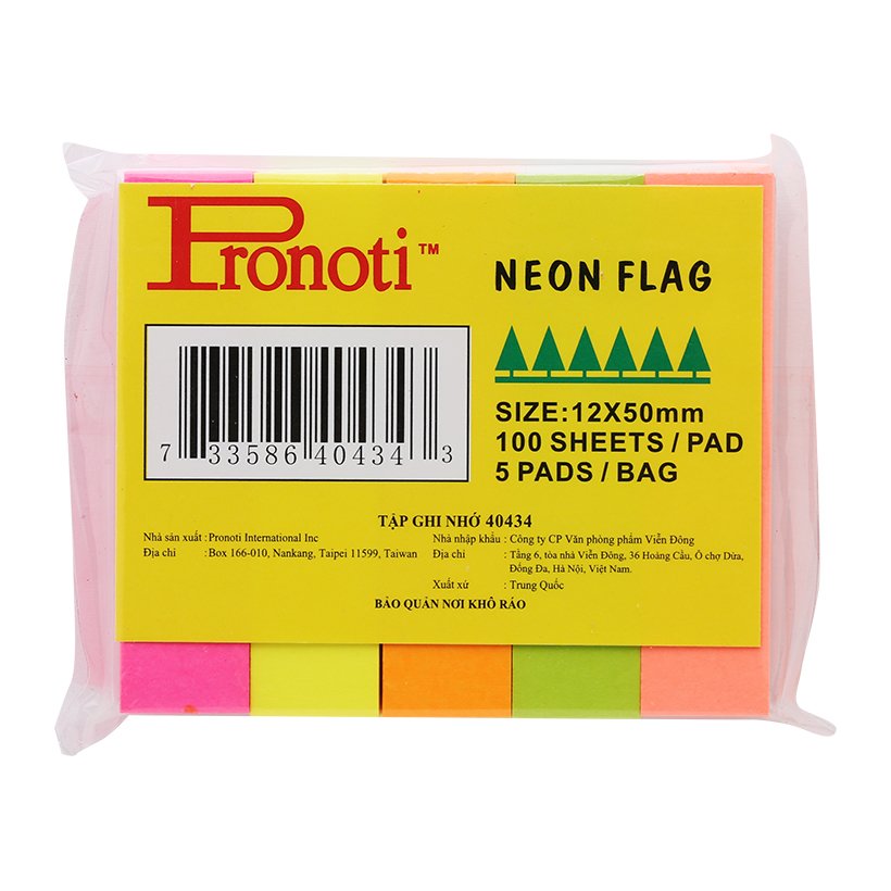 Giấy nhớ 5 màu giấy Pronoti 12x50mm