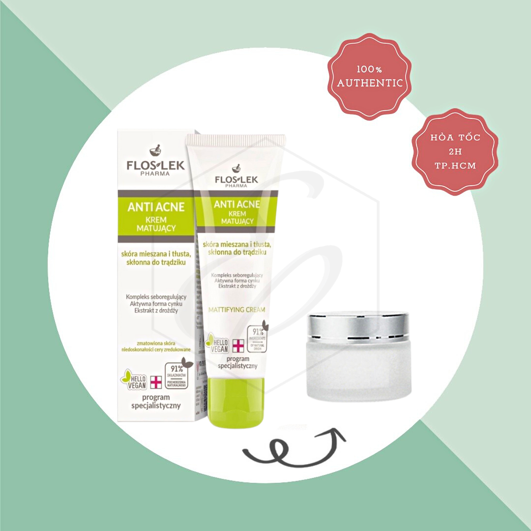 Kem Dưỡng Kiềm Dầu Floslek Anti Acne Mattifying Cream - 50ml