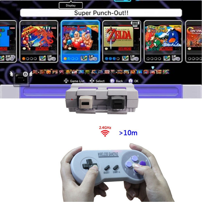 Game Controller Wireless 2.4G Gamepad Joypad Joystick Compatible for SNES Mini PC Windows NS Switch