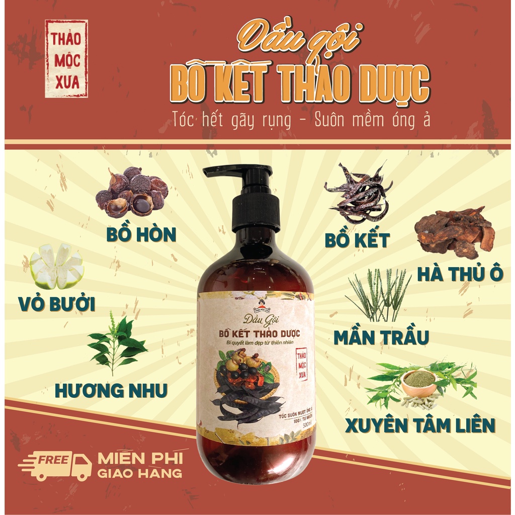 Dầu Gội Bồ Kết Thảo Mộc Xưa
