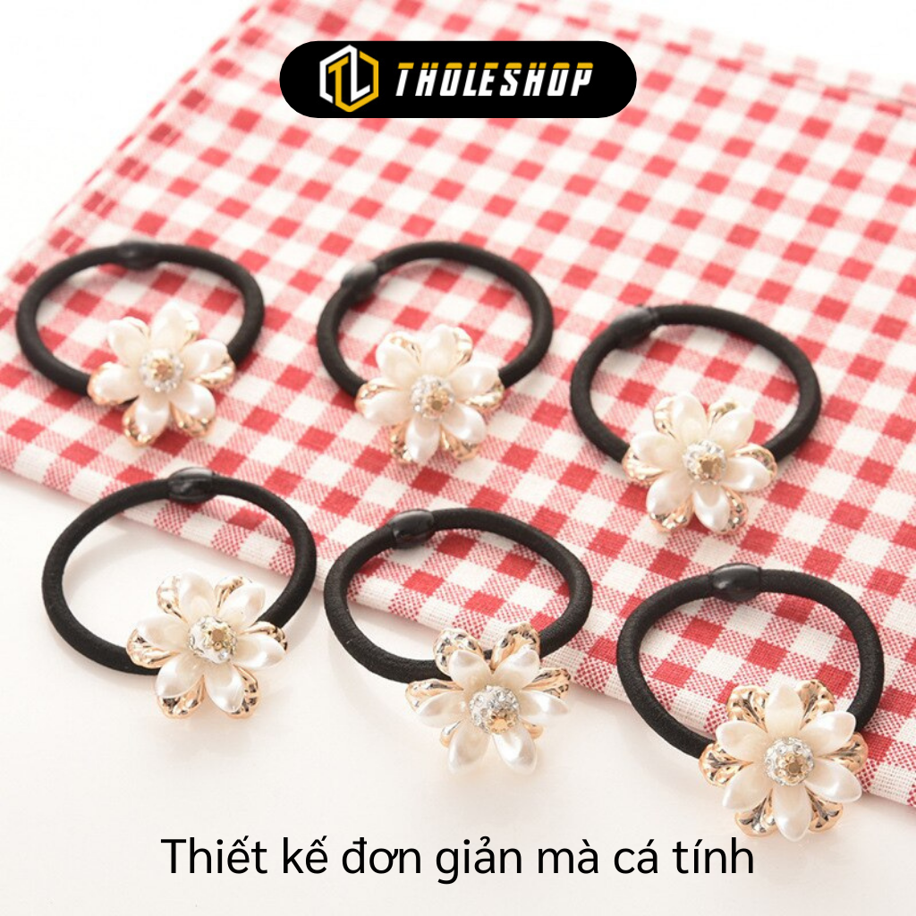 Dây Cột Tóc - Combo 2 Dây Buộc Tóc Cho Nữ Hình Hoa - Dây Thun Buộc Tóc Mềm - Phụ Kiện Tóc