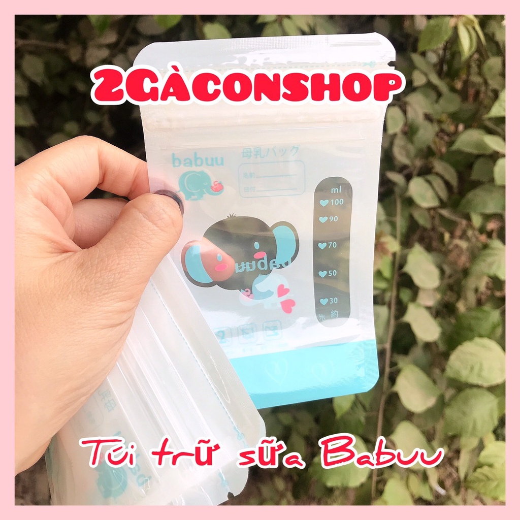 Túi trữ sữa mẹ 100ml,250ml hiệu Babuu Nhật