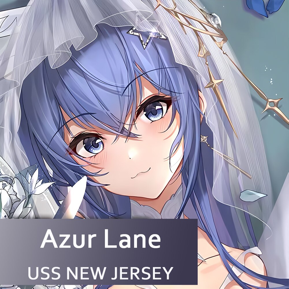 Game Azur Lane USS NEW JERSEY Bunny Girl Dakimakura 2WAY Hugging Body  Pillow Case Japanese Anime
