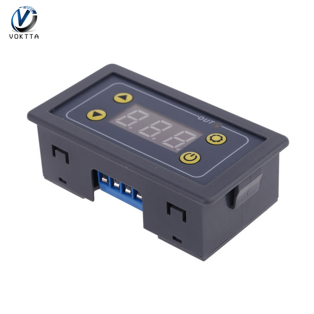 VOKTTA Rơle tác dụng chậm mô-đun 5V 12V 24V Rơle hẹn giờ 0.01S-999min Hẹn Giờ Kỹ Thuật Số chu kỳ chậm trễ mô-đun chuyển đổi AC 220V Power-off điều khiển