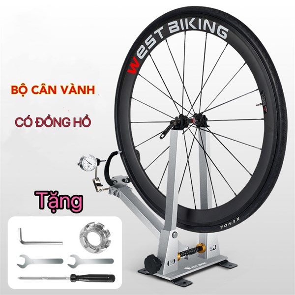 Bộ giá cân vành Wesbiking có đồng hồ sử dụng cho xe đạp