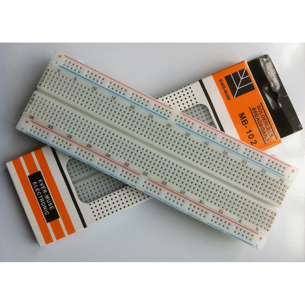 Breadboard MB-102 165x55x10mm - 830 Lỗ (Board test, cắm linh kiện )