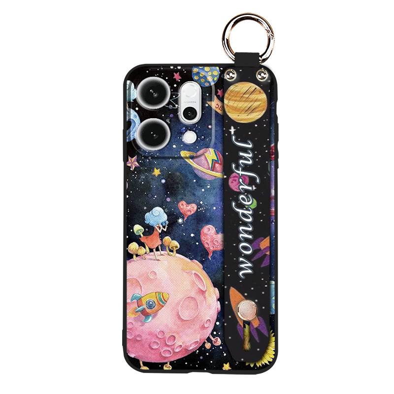 Cute Fashion Design Phone Case For OPPO Reno14 Pro 5G Soft case Durable Kickstand Back Cover Wristband Anti-dust Cartoon. 