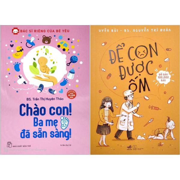 Fahasa - combo sách hay sách chào con! ba mẹ đã sẵn sàng + để con được ốm
