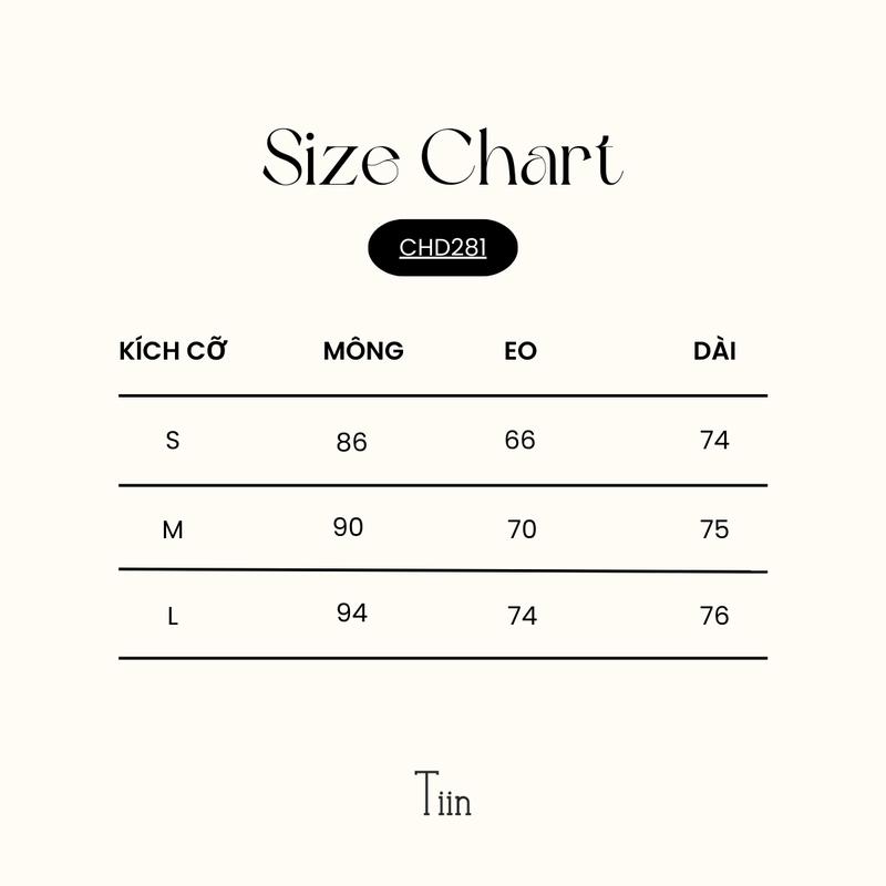 TIINSTORE Chân váy cạp liền cúp sườn đuôi cá CHD281