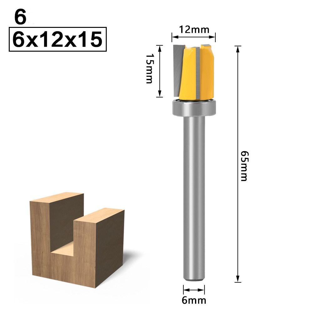 SARAHBOWSH 6mm Shank Woodworking Tool Milling Cutter Drill Bit Router Bits Slotting Cutter