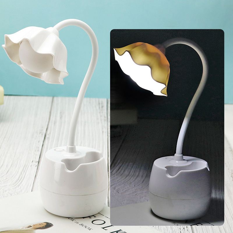 KAIMEIDI LED student learning Xi desk lamp, eye protection desk lamp, dormitory bedroom desk, reading, learning Xi, writing homework, pen holder, small desk lamp