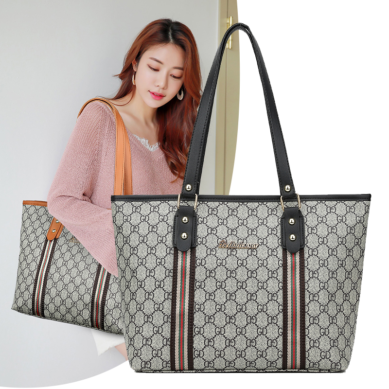 Womens Bag Large Capacity Korean Handbag Fashion Contrast Bag