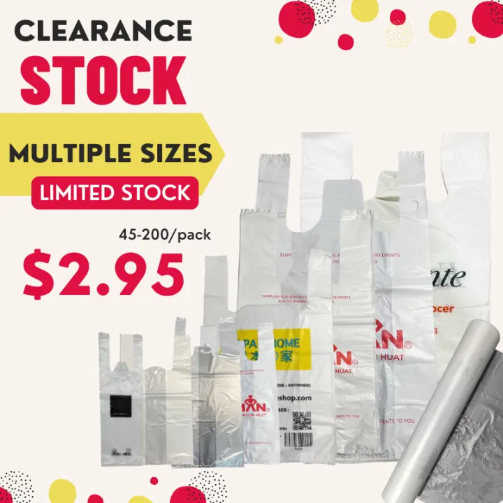 [Exclusive Clearance Stock!!] Custom Logo Plastic Bags Handle Bag Diecut Bag - Ideal for Personal Use