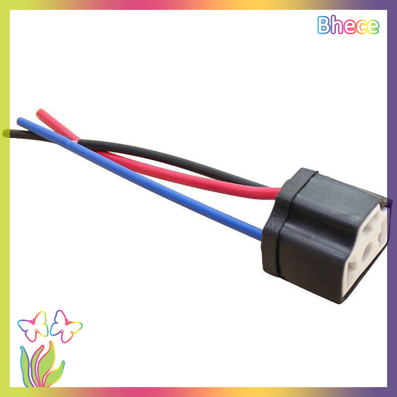 Bhece H4 9003 Ceramic Wire Wiring Car Head Light Bulb Lamp Harness Socket Plug