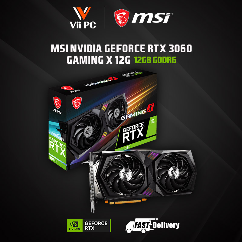 MSI Nvidia Geforce RTX 3060 RTX3060 3060 Gaming X 12G, 12GB GDDR6
