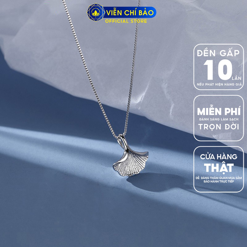 Dây chuyền bạc nữ lá Ngân Hạnh chất liệu bạc 925 thời trang phụ kiện trang sức nữ Viễn Chí Bảo D400506x
