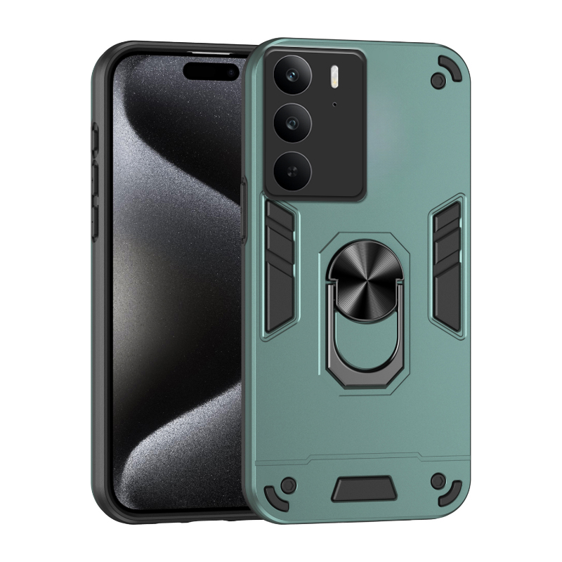 For Realme C75X Phone Case Shockproof Armor iron Metal Ring Kickstand Bracket Casing for Realme C75 Cover Casing HP.