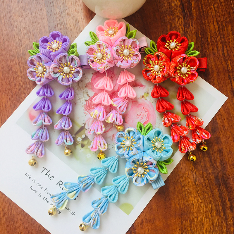 Japanese%20Kimono%20Fabric%20Flower%20Folding%20Fan%20Children%20Hair%20Accessories%20Clip%20Tassel%20Headwear%20Headdress%20Barrette%20CHAINI%20-%20Image%203