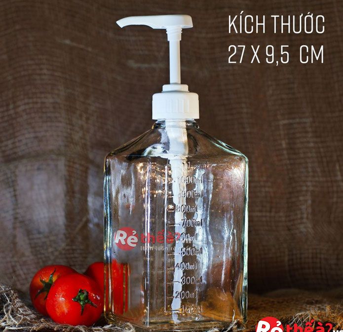 Bình bơm siro đường có pumb 1100ml