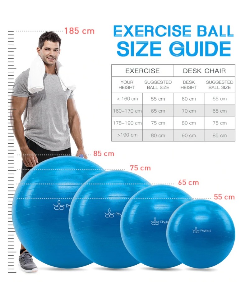 SUPERSPORT 25/45/55/65/75/85/95CM High Quality Gym Ball Yoga Ball