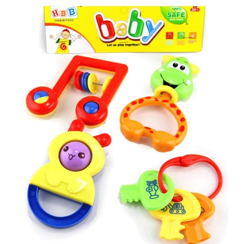 ( XẢ HÀNG ) Bộ đồ chơi Lục Lạc 04 món cho bé