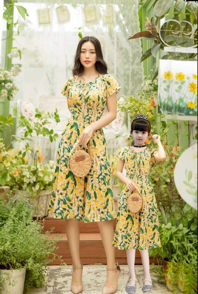 set đầm mẹ và bé