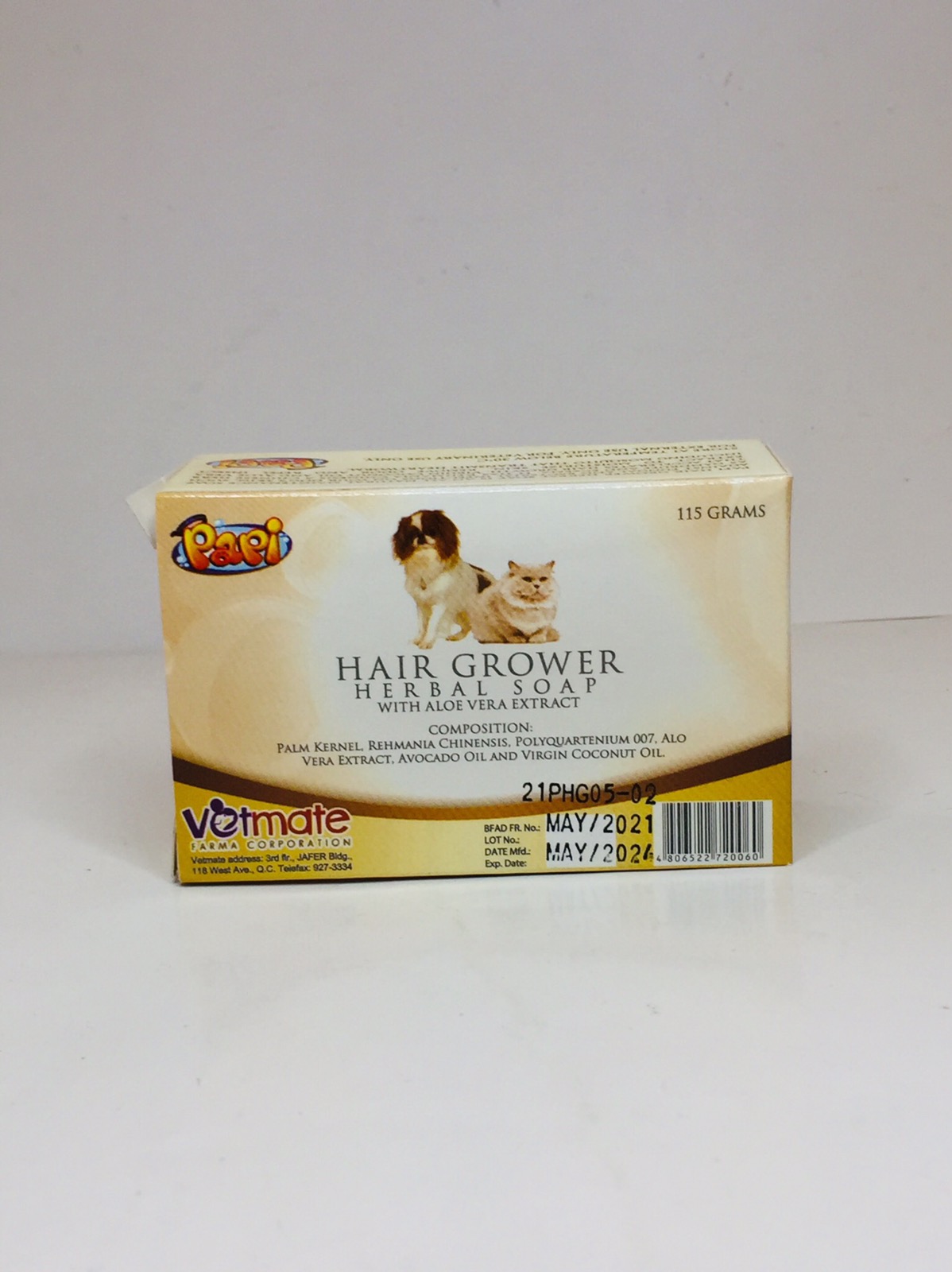 [SOUTH VETI I] PAPI HAIR GROWER SOAP FOR DOG AND CAT / SABON PAMPAGANDA