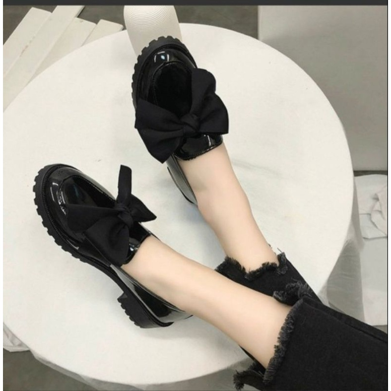 Giày búp bê giày đốc phối nơ lụa cực xinh