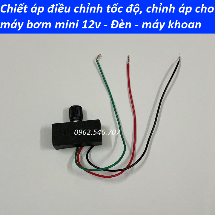 Bộ điều chỉnh tốc độ máy bơm mini - đèn 12v - Chiết áp điều tốc 12v