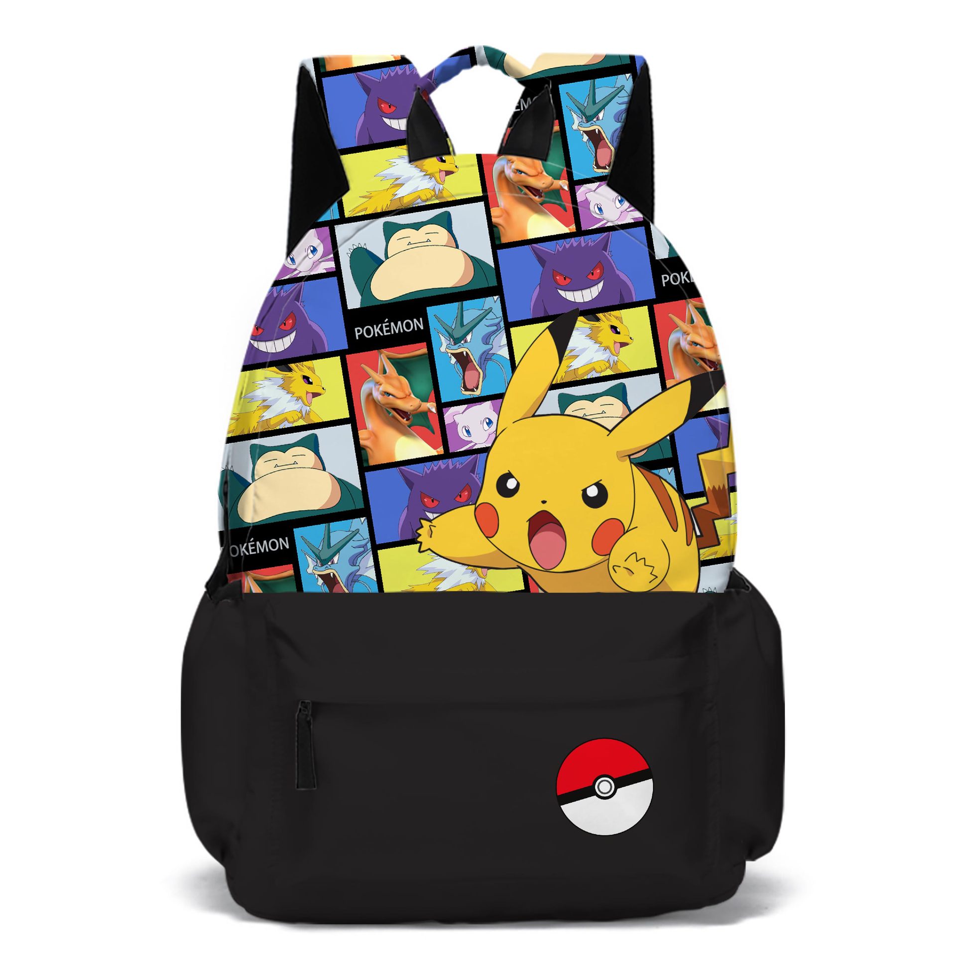 Joys Childhood balo pikachu Baokemeng Ba lô đi học Pokemon mahu Ba lô đi học Ba lô học sinh Ba lô Ba lô cặp học sinh nam pikachu