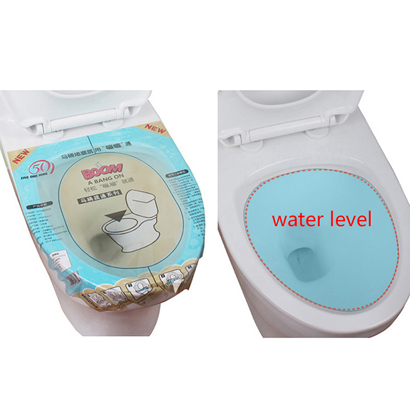 36 x 45cm Plastic Toilet Disposable Sticker Plunger Dredge Easy Fix Clogged Film Safe Clean Tool.