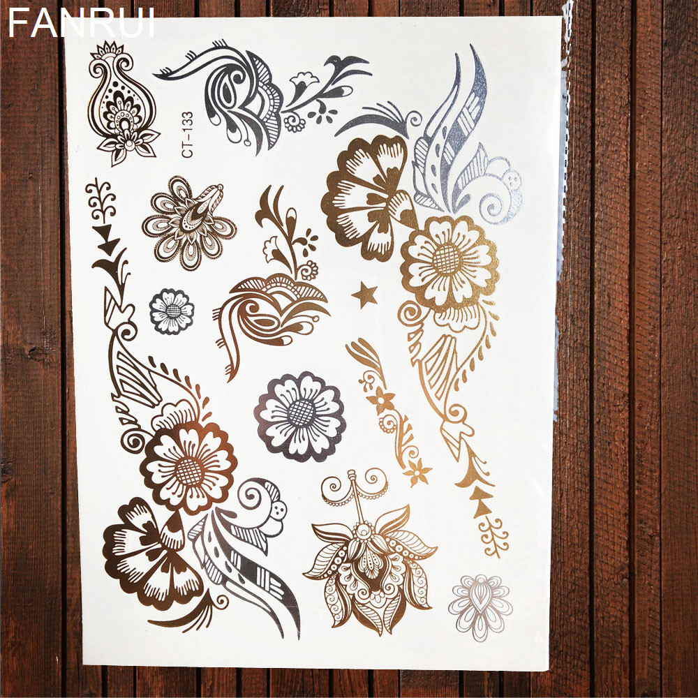%E3%80%9041702198%E3%80%91Lace%20Henna%20Flower%20Metallic%20Temporary%20Tattoo%20Leopard%20Women%20Body%20Hands%20Art%20Tattoo%20Stickers%20Girls%20Flash%20Tatoo%20Chest%20-%20Image%203
