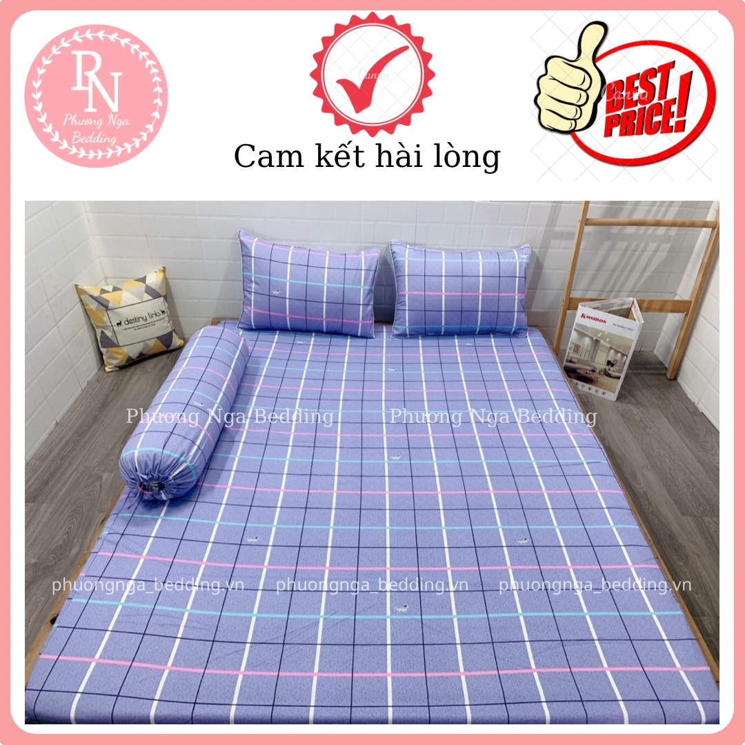 [HCM]Bộ Drap+ Áo Gối COTTON THẮNG LỢI đủ kích thước (Ib chọn mẫu)