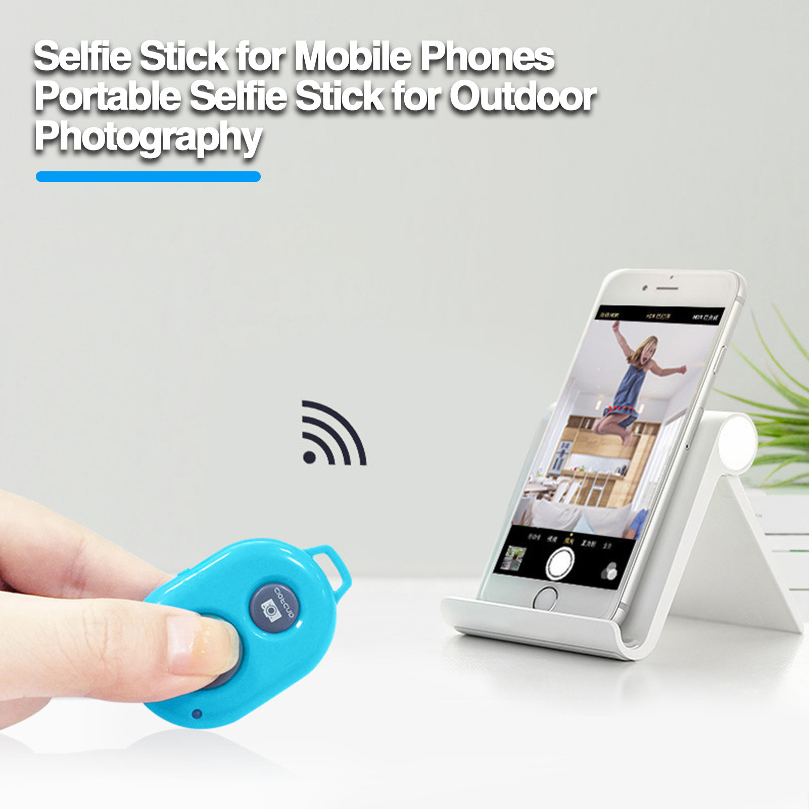 GeniusC Simple to Use Selfie Stick Shutter Without App Selfie Stick Shutter for Mobile Phones Wireless Bluetooth Selfie Stick for Iphone/android Long Distance Shutter Low Latency Remote Control for Self-timer