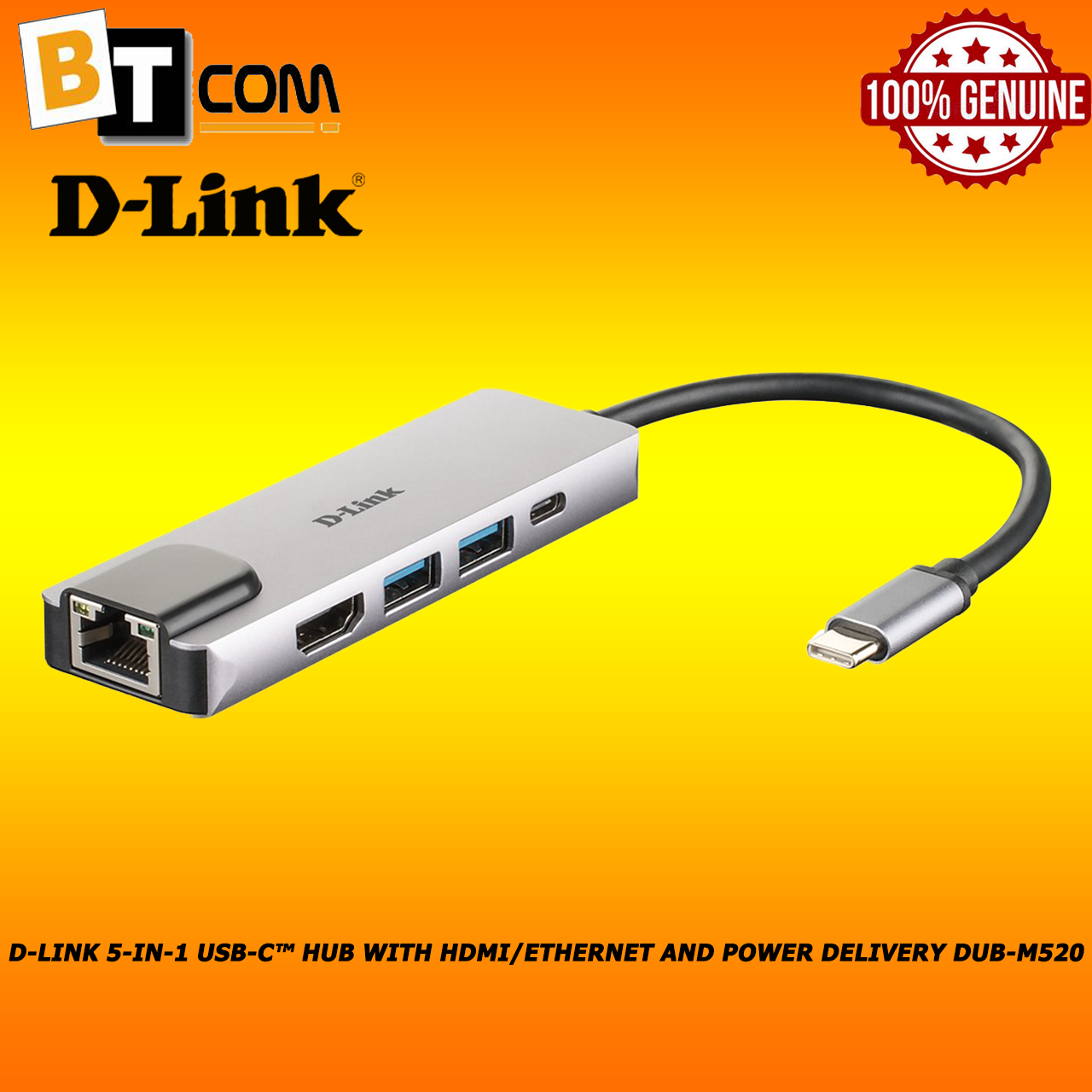 D Link 5 In 1 Usb C™ Hub With Hdmiethernet And Power Delivery Dub M520 Lazada 1885