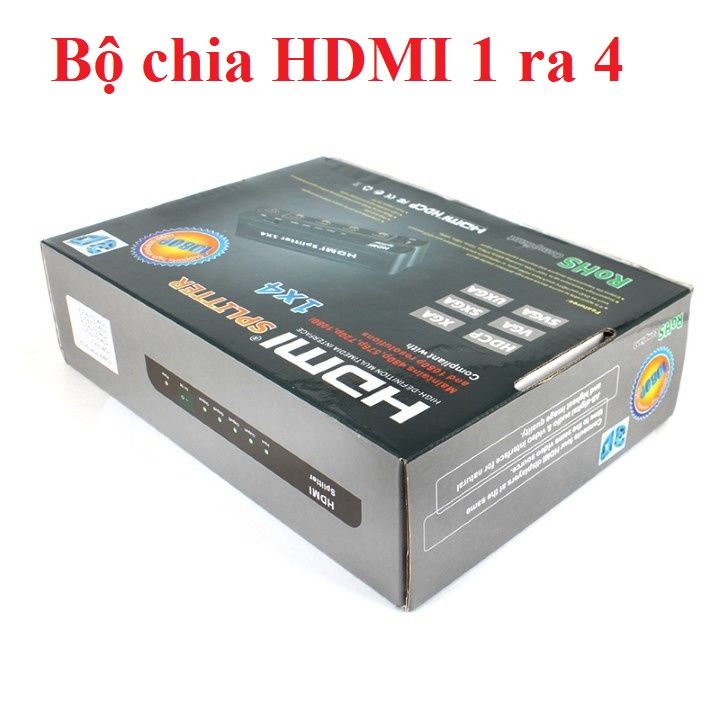 Bộ chia hdmi 1 ra 4 hỗ trợ 4kx2k cao cấp