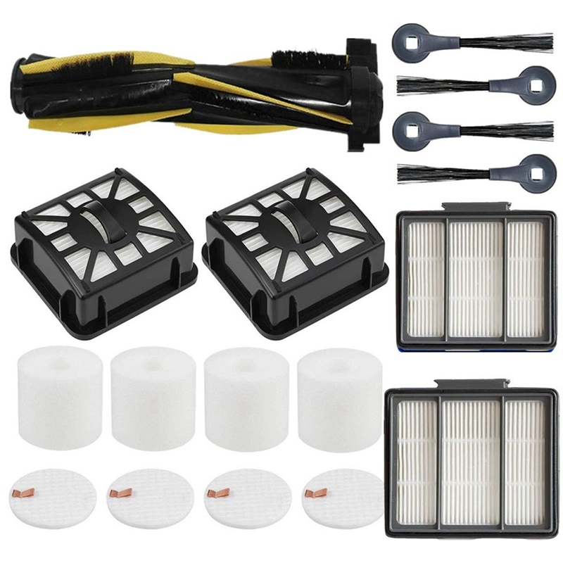 Foam & Felt Filters Kit & Side Brushes Replacement for