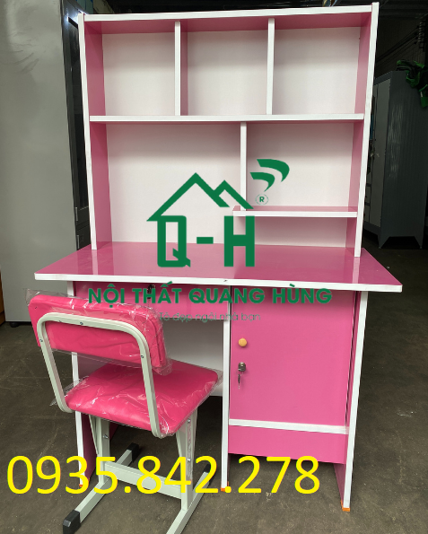 Bàn học sinh 1m hồng ván ép - ship hỏa tốc