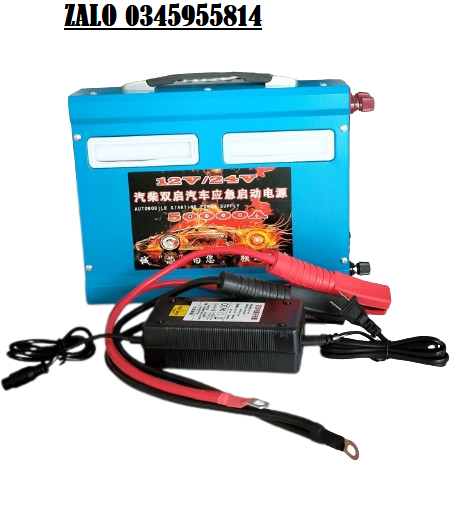 Bộ kich nổ 50.000a - kich nổ ô tô kiêm sạc dự phòng công suất cao 12v-24v 50.000a new
