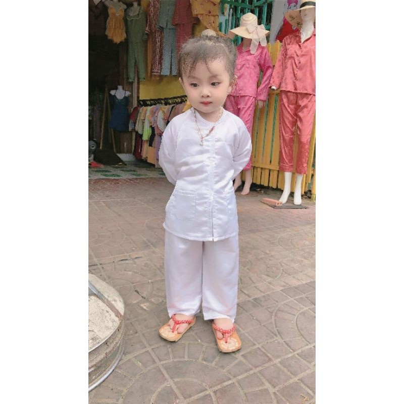 Bộ đồ bà ba trẻ em bé GÁI - bé TRAI ( ảnh thật - đủ size - đủ màu) chất lụa siêu mát