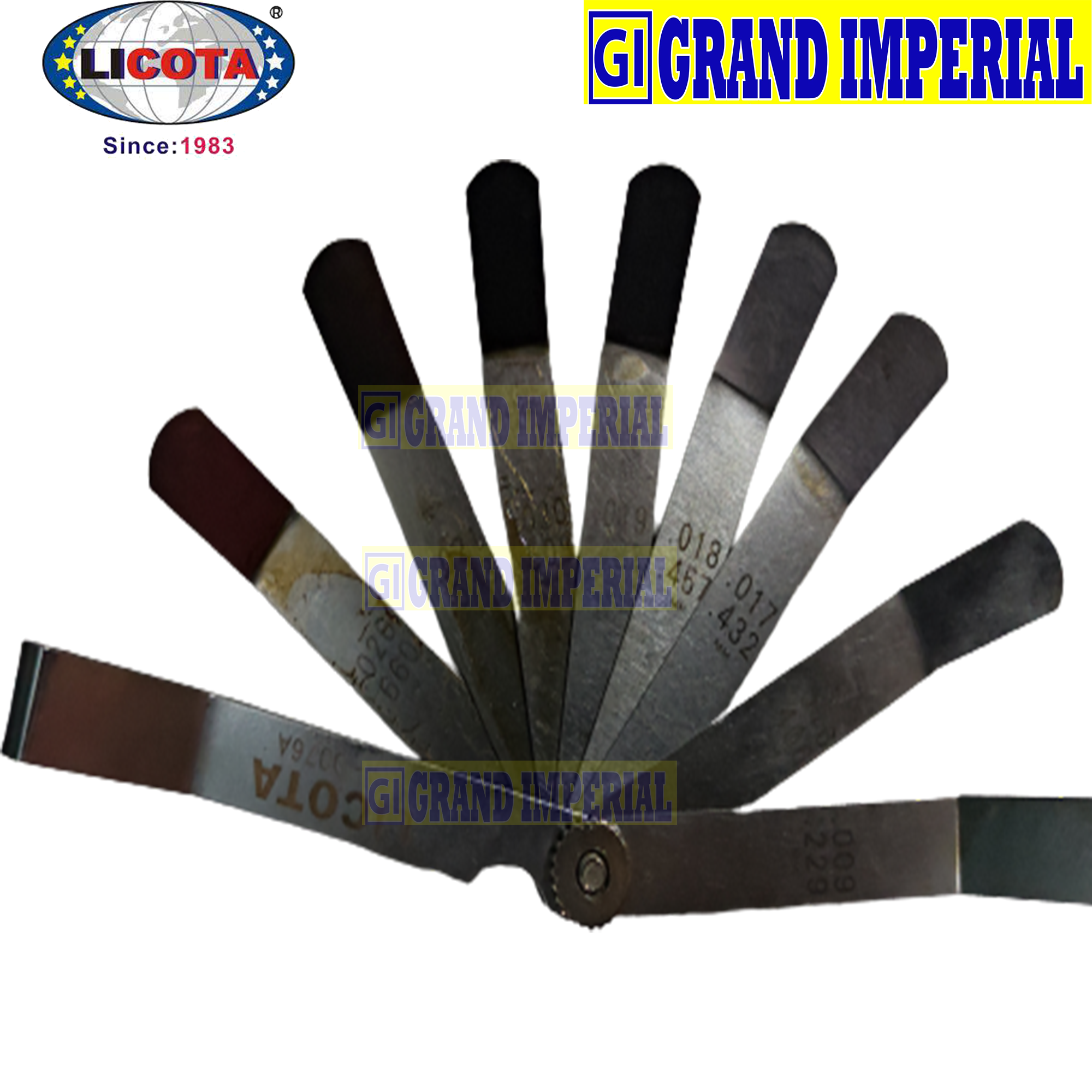 Licota Offset Feeler Gauge 9 Blades Inch and Metric Size ATA0076A