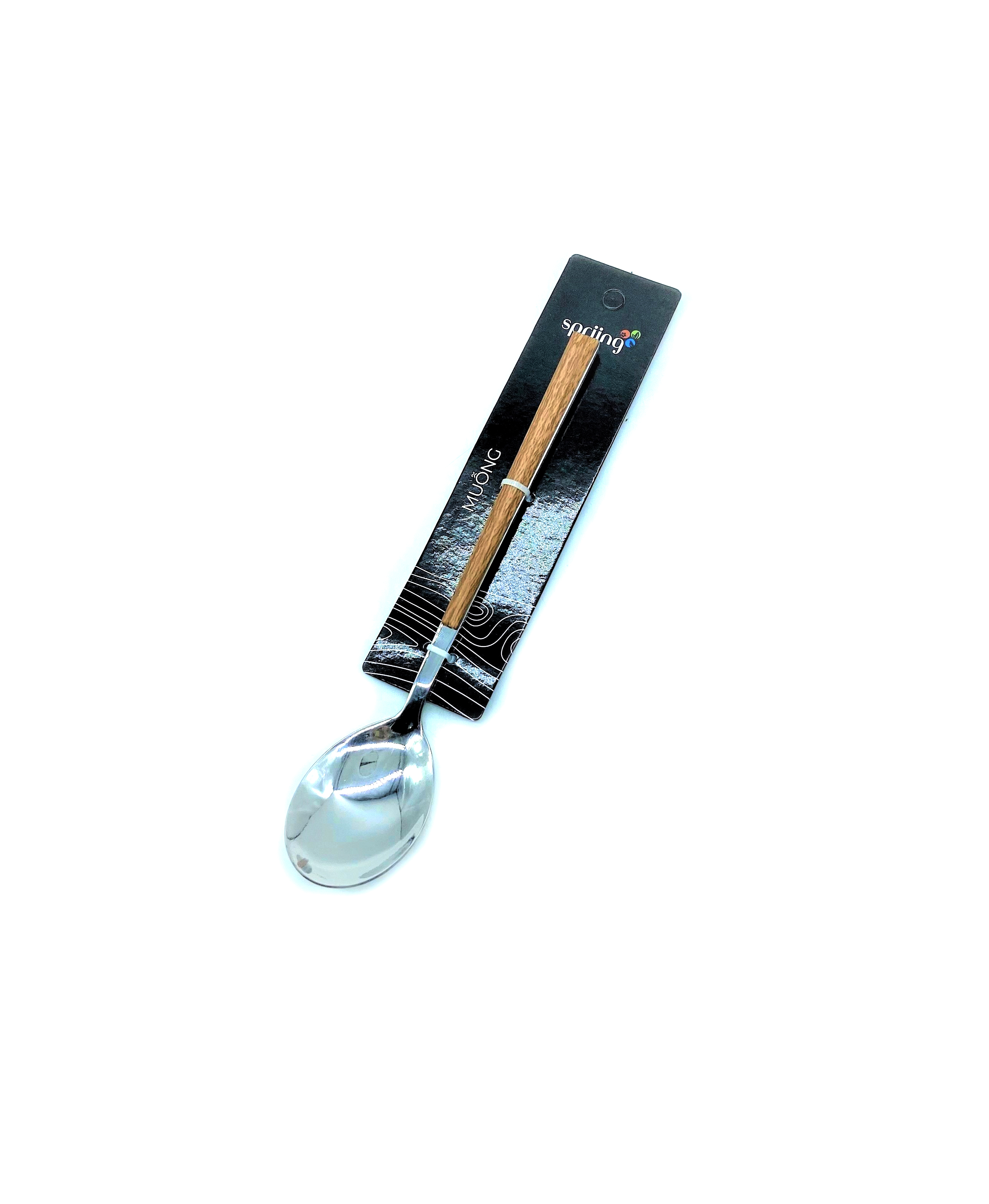 Spriing Muỗng Inox cán vân gỗ