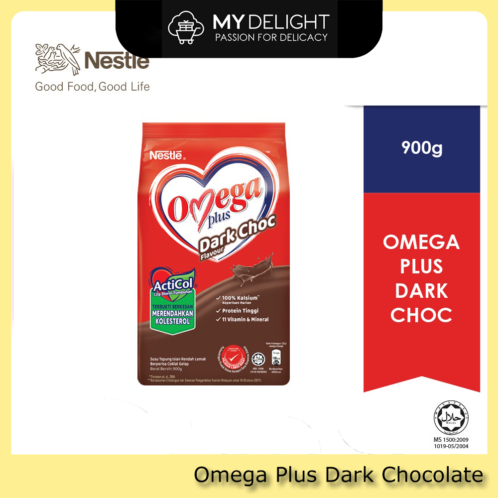 NESTLE OMEGA Plus ActiCol Dark Chocolate Milk Powder 900G SG Ready ...