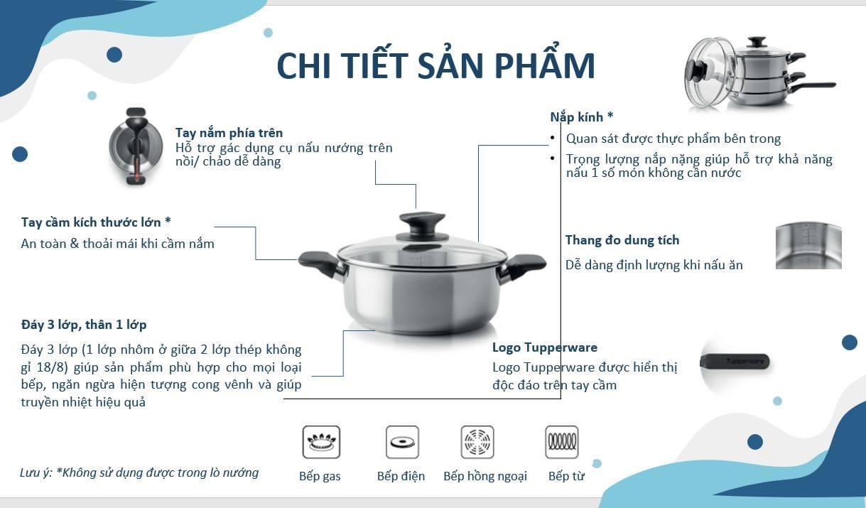 Nồi Tupperware Universal Cookware 4L
