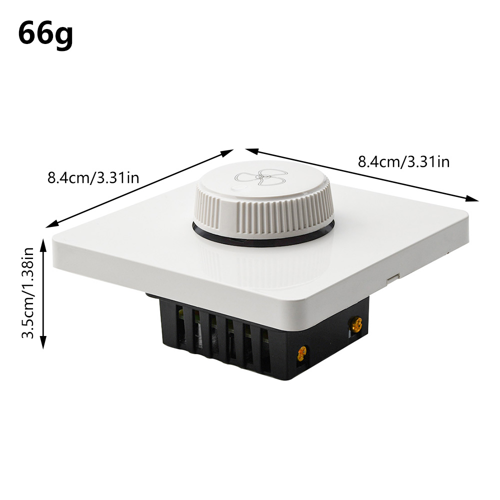 FocusAi 86 Type Ceiling Fan Adjustment Stepless Speed Controller Wall Switch 220V for 15-300W Dimmer Halloween Christmas Decoration