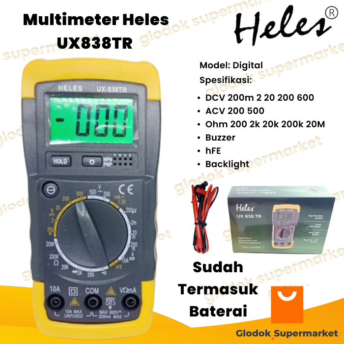 Avometer Heles UX838TR Multimeter Digital UX 838 TR Multitester UX