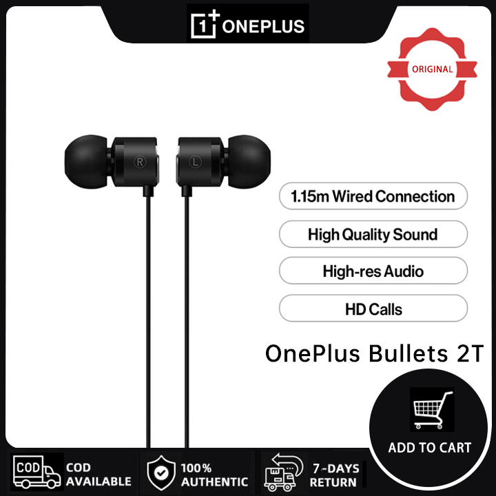 OnePlus Bullets 2T Earphones Type-C In-Ear Headset With Remote Mic