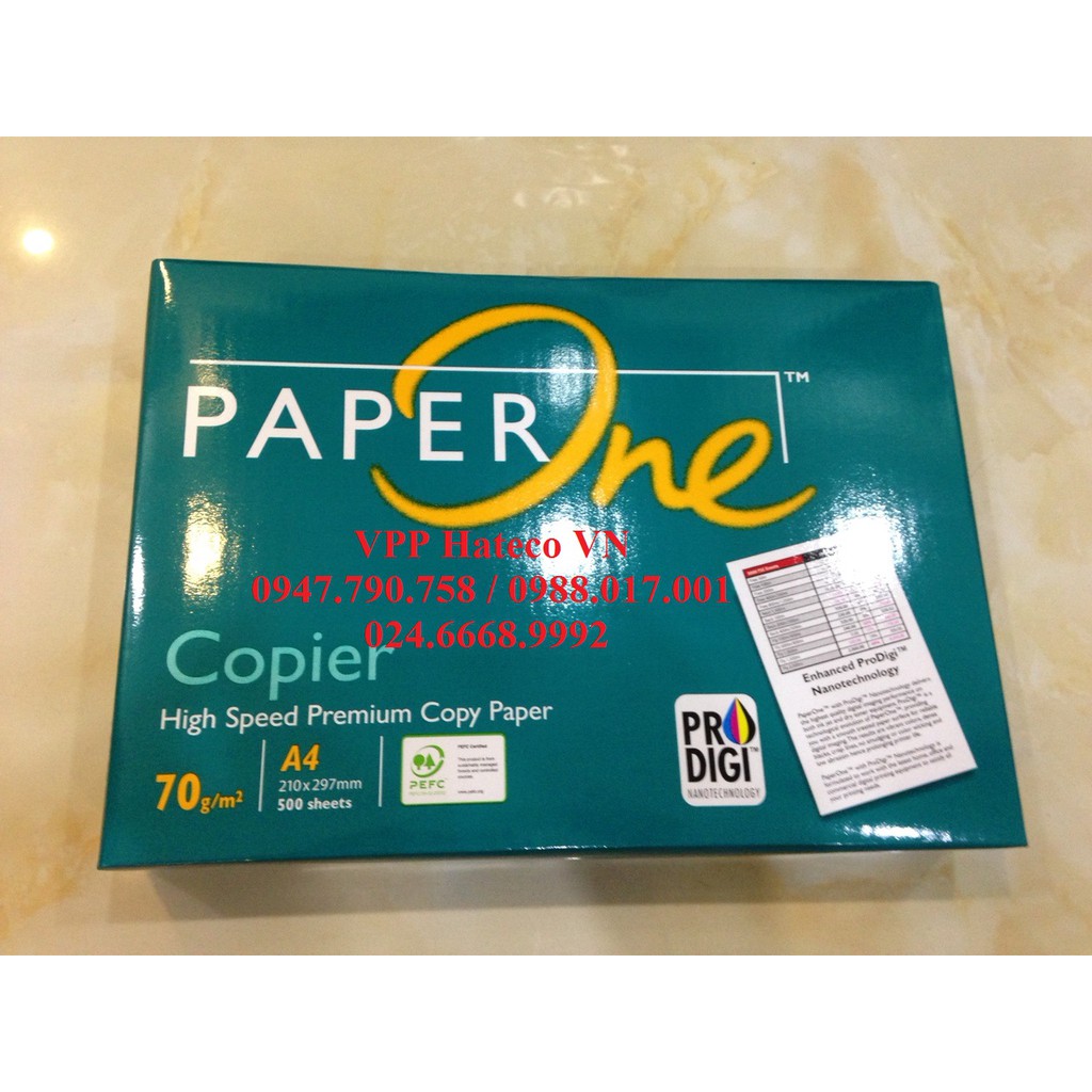 Giấy in Paper One A4 ĐL70gsm - Giấy in A4 (500 tờ/ram)
