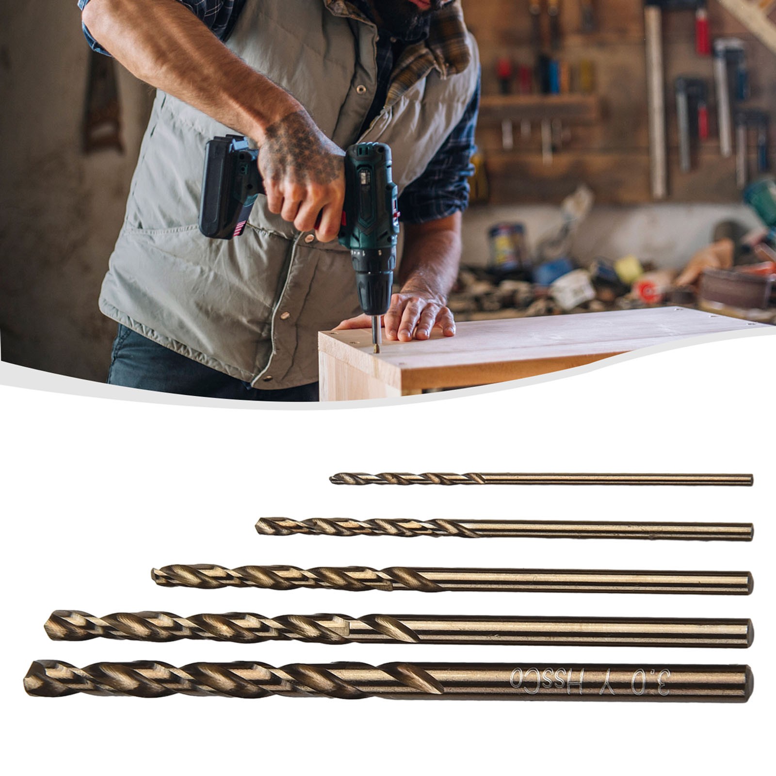 【specialthing】 1-3mm Cobalt Drill Bit 5pcs Per Set Handheld High Quality 5pcs Per Set 【Ready Stock】